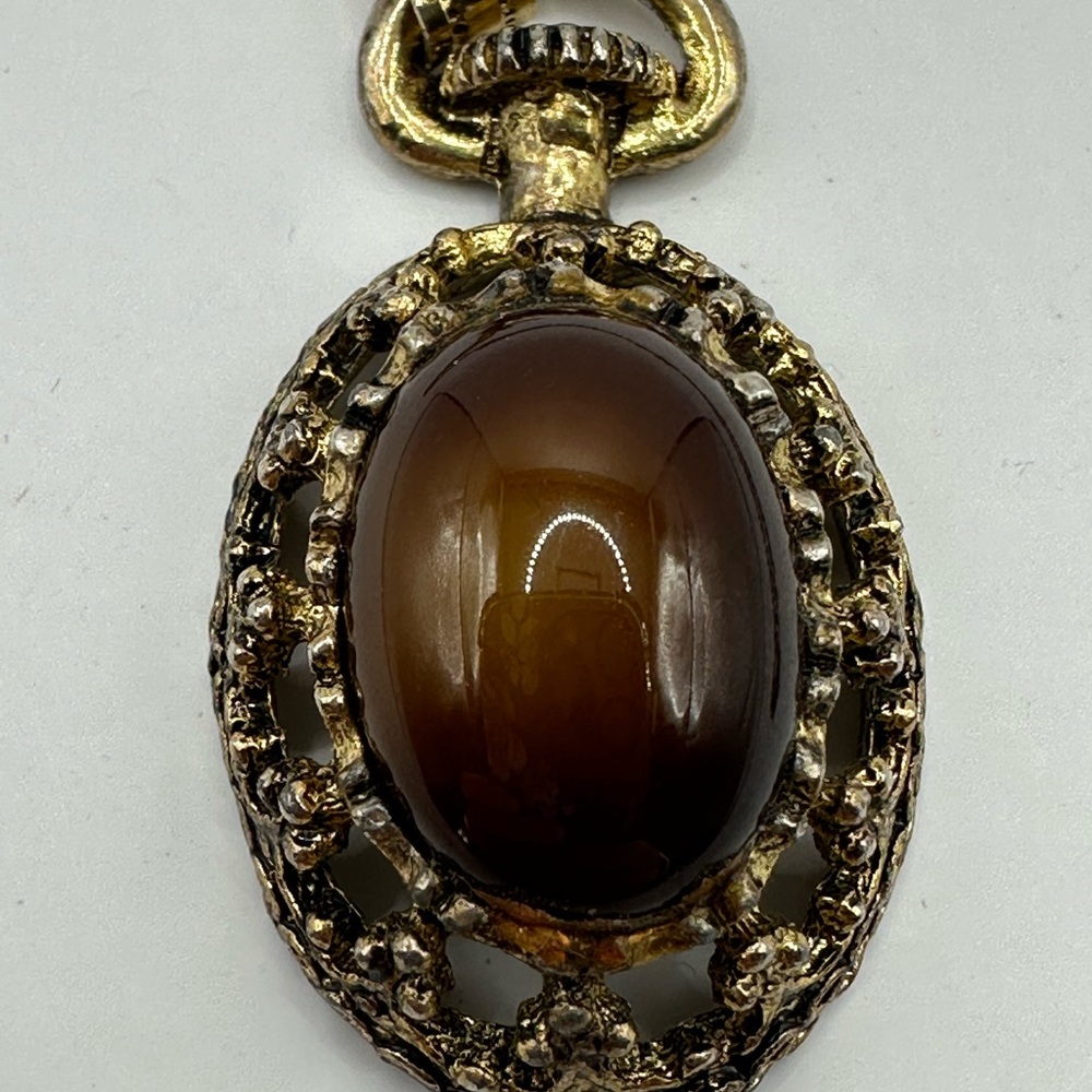 Vintage Gold and Brown Pendant